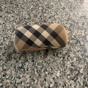 Burberry Check glasses case.